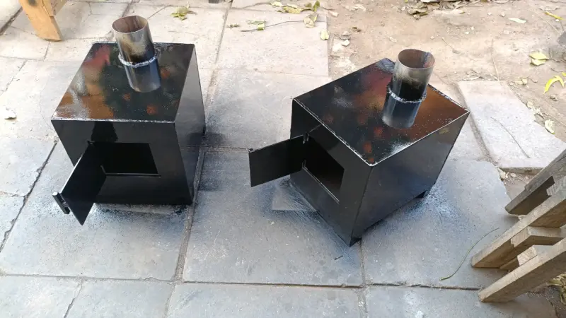 Estufa a leña laminado de 4 mm salida 4" - 3