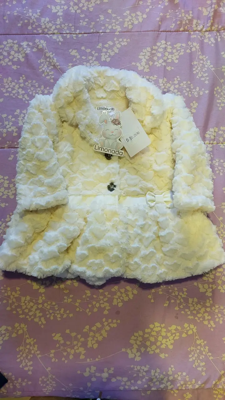Abrigo blanco para niñas Limonada