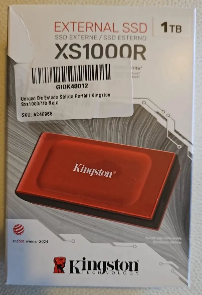 SSD externo Kingston rojo 1 tb - 3