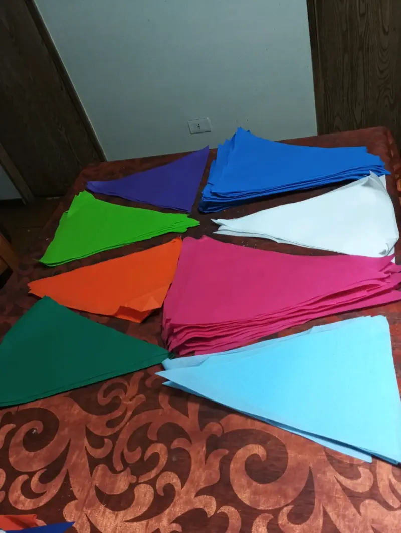Banderines de tela tnt variados - 4