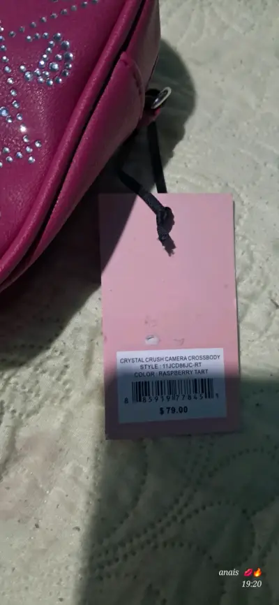 Cartera rosa con cristales jucy cutier - miniatura 2