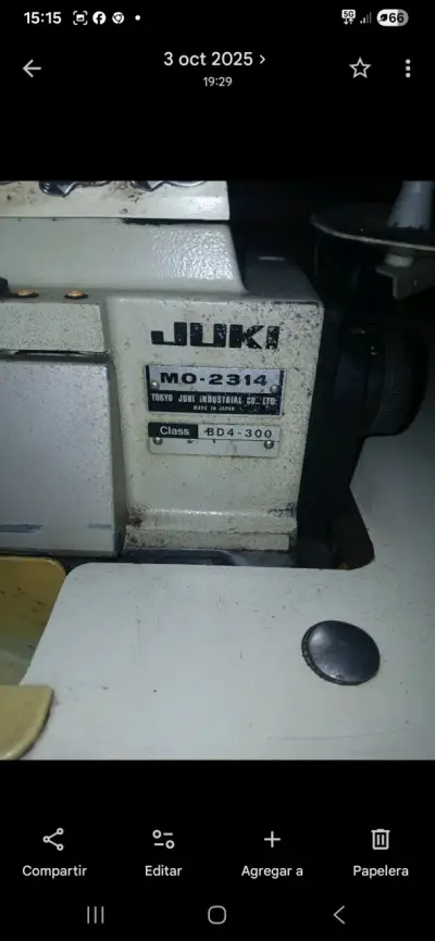 Máquina de coser Juki MO-2314 - miniatura 2