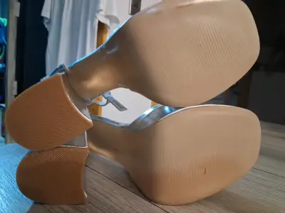 Sandalias plataforma plateadas - miniatura 3