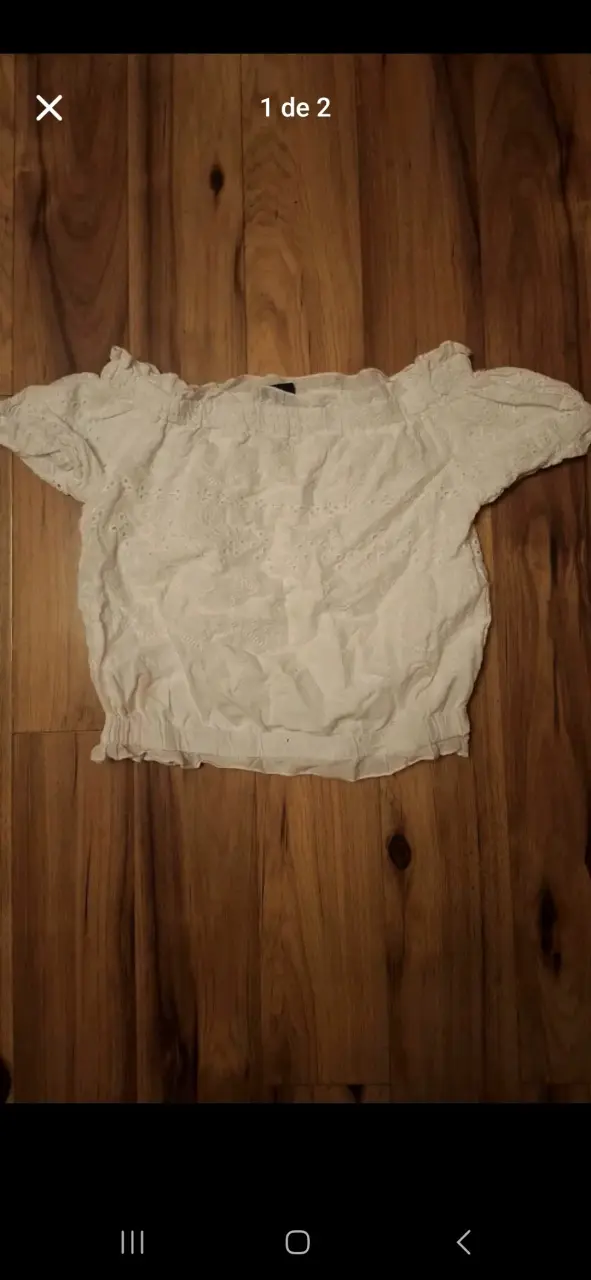 Blusa blanca de encaje - 1
