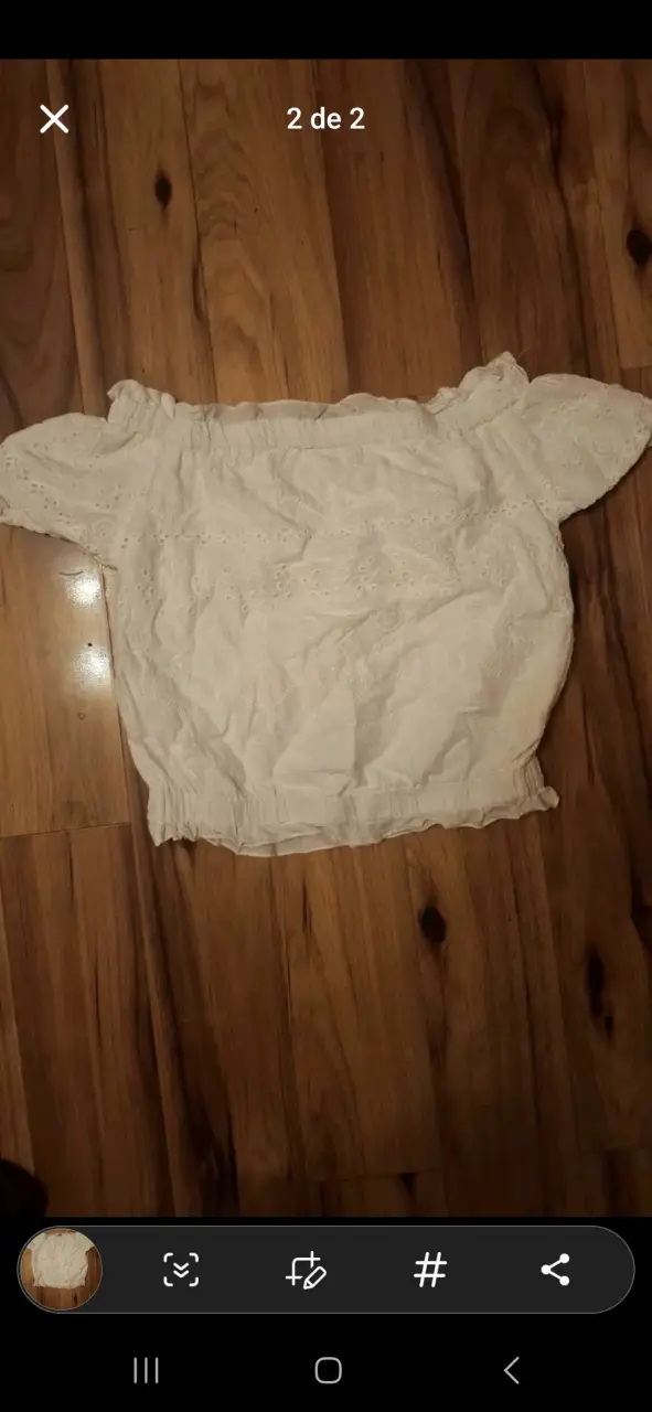 Blusa blanca de encaje - 2