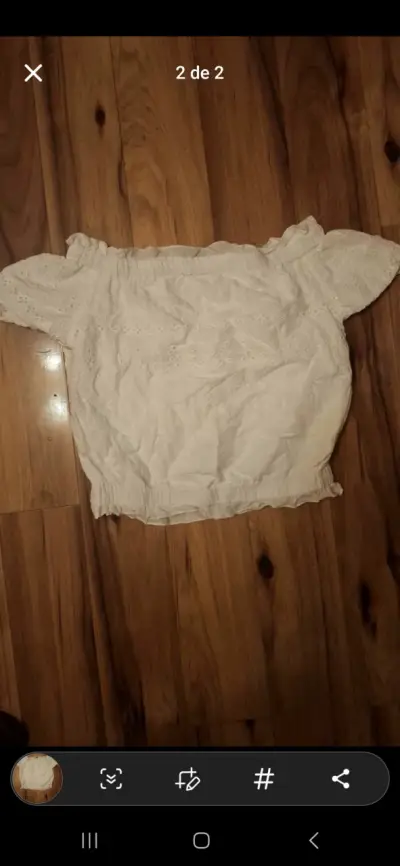 Blusa blanca de encaje - miniatura 2