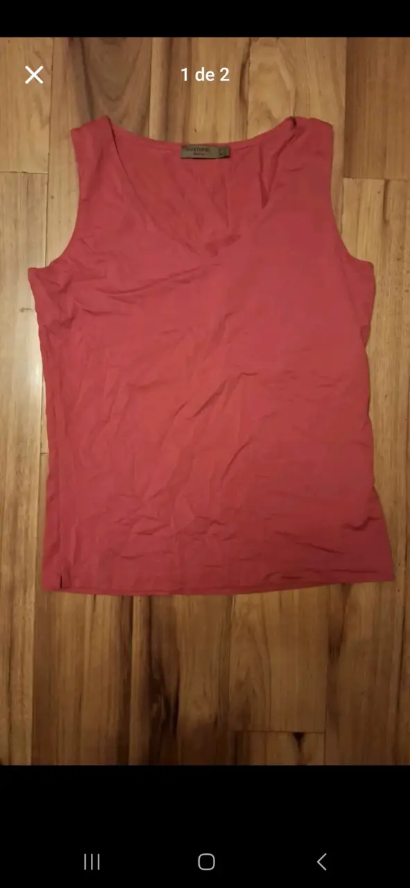 Polera sin mangas roja - 1