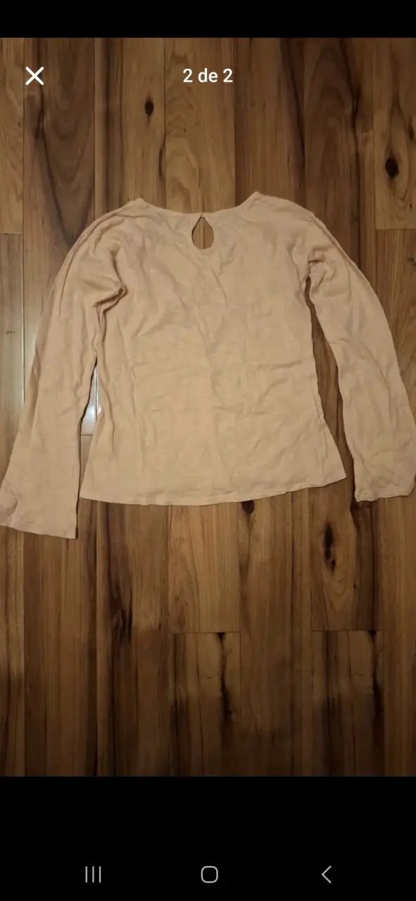 Polera beige con detalle - 2
