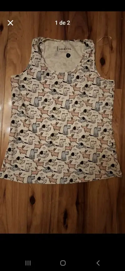 Polera sin mangas estampada - miniatura 1