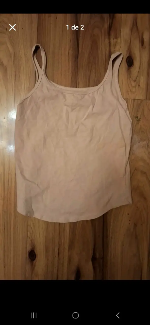 Polera sin mangas rosada - 1