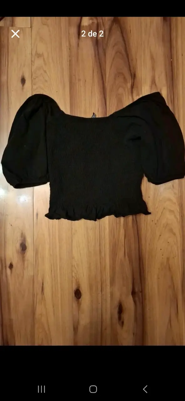 Blusa negra de encaje - 2