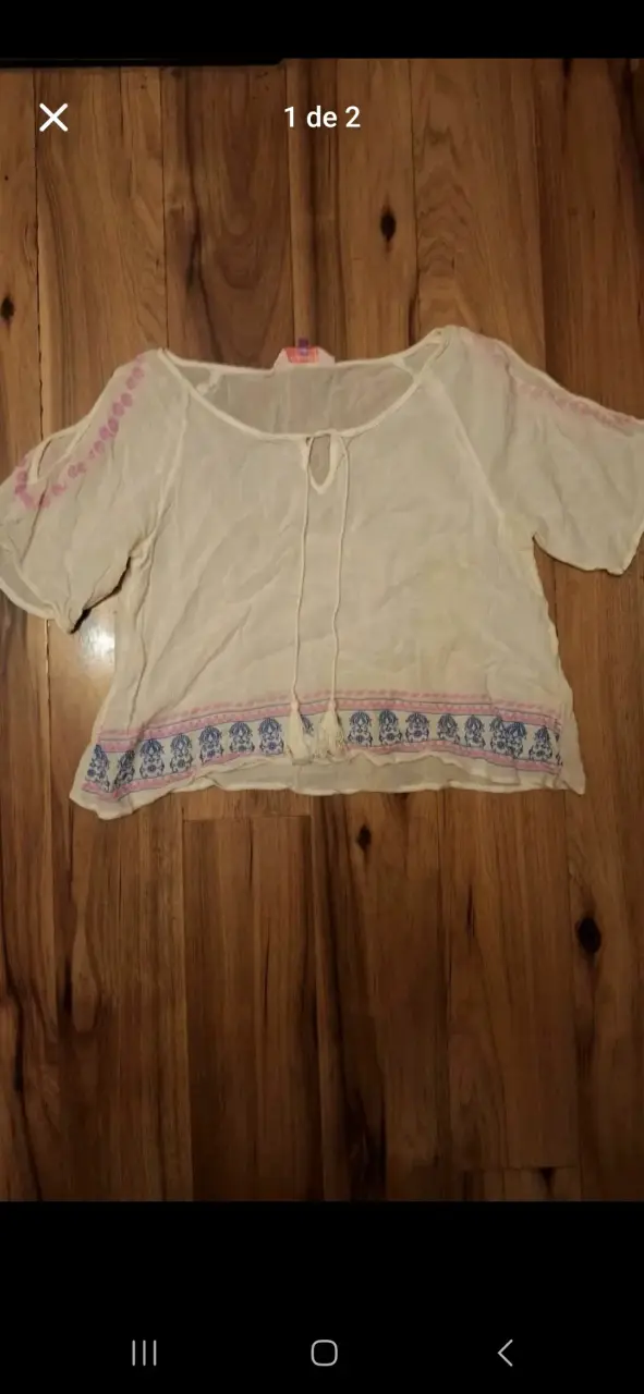 Camisa manga corta floral - 1