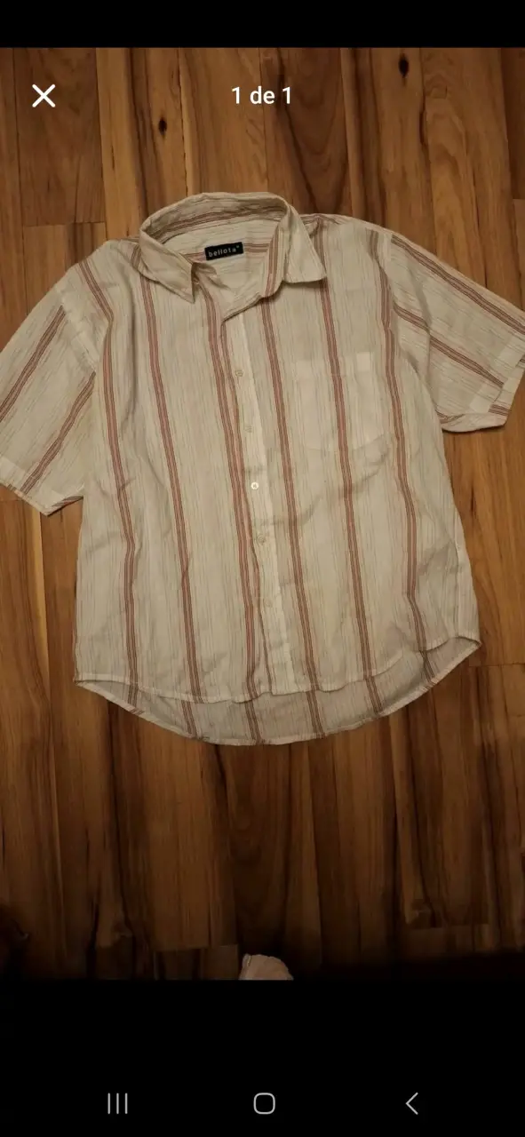 Camisa a rayas manga corta