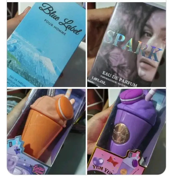 Perfumes y perfumes en envases variados