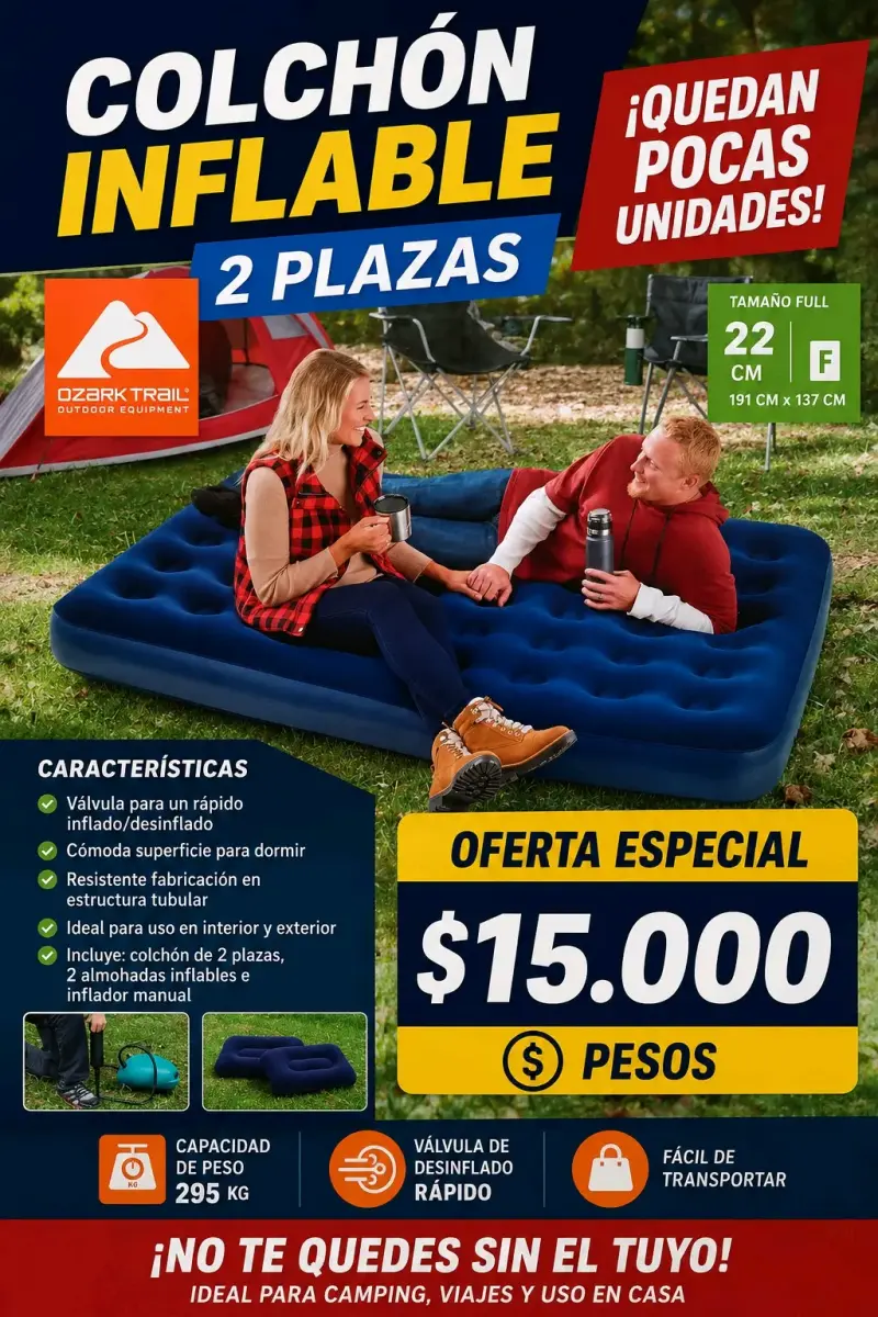 Colchón inflable Ozark Trail 2 plazas