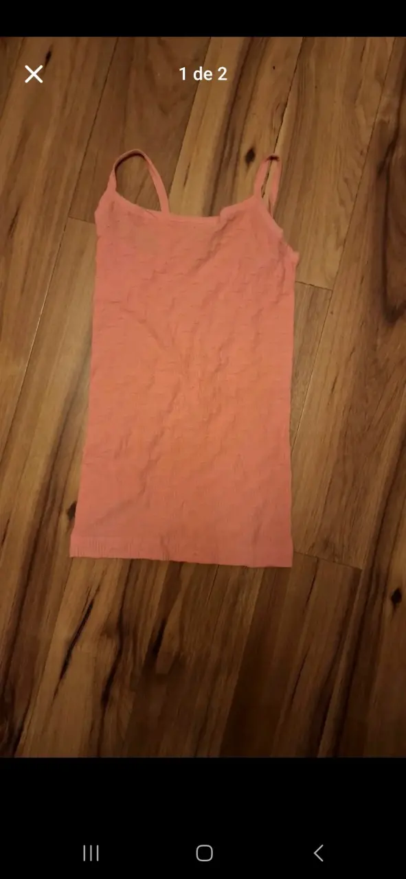 Polera tirantes color coral - 1