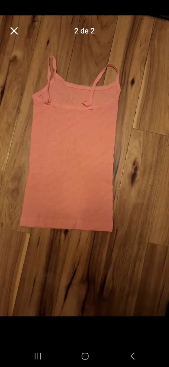 Polera tirantes color coral - 2