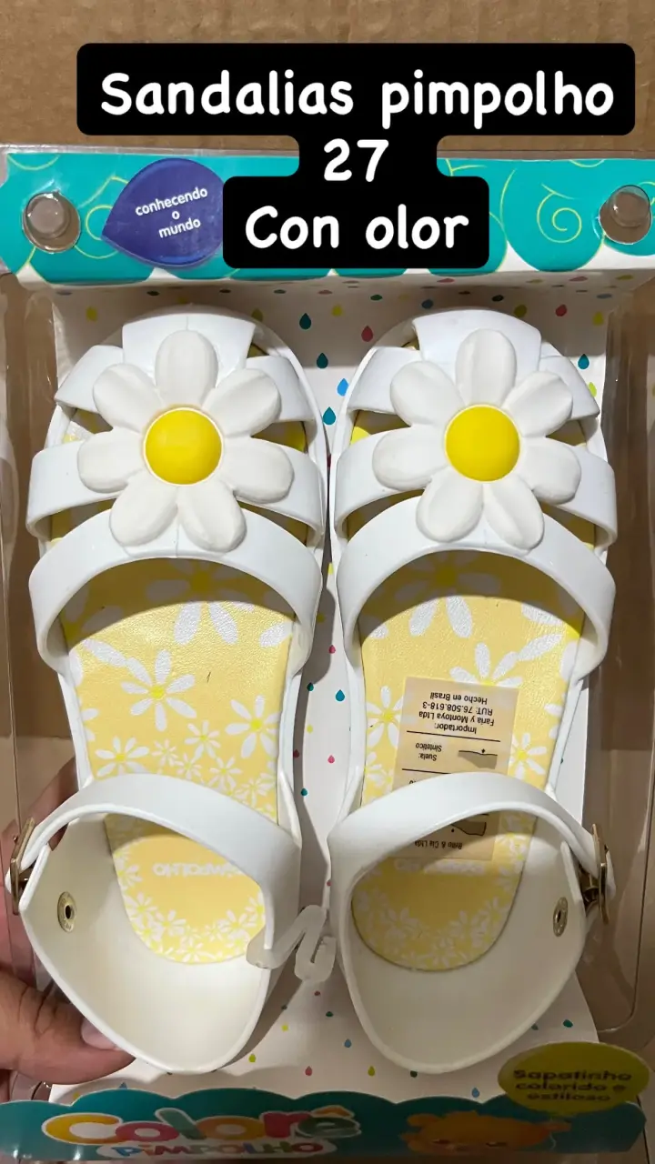 Sandalias Blancas con Flor