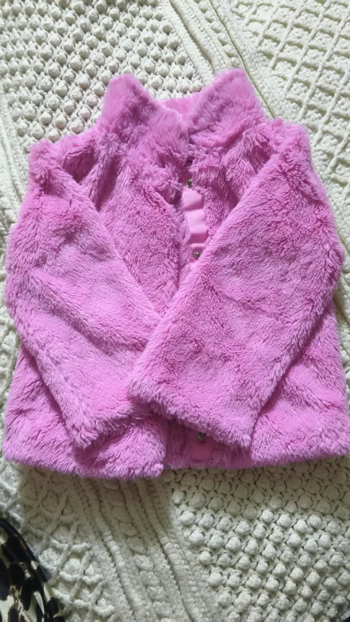 Chaqueta de peluche rosada 12 meses - 2