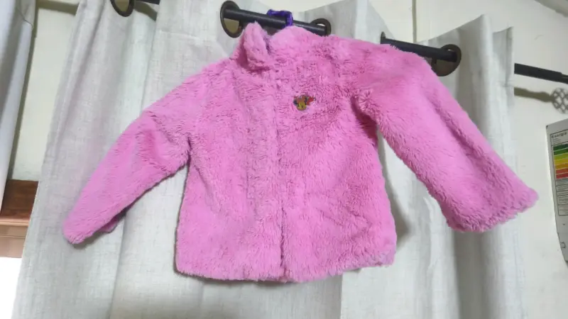 Chaqueta de peluche rosada 12 meses - 3