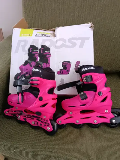 Patines en línea rosados Radost - miniatura 1