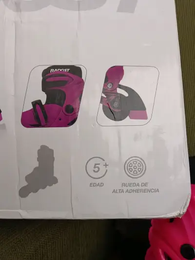 Patines en línea rosados Radost - miniatura 4