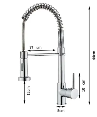 Grifo cocina extraíble acero inoxidable - miniatura 2