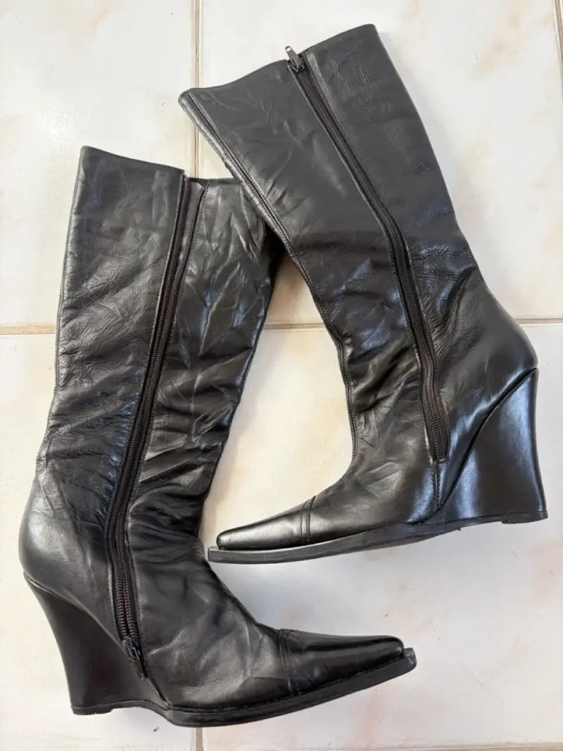 Botas de cuero negras elegantes - 3