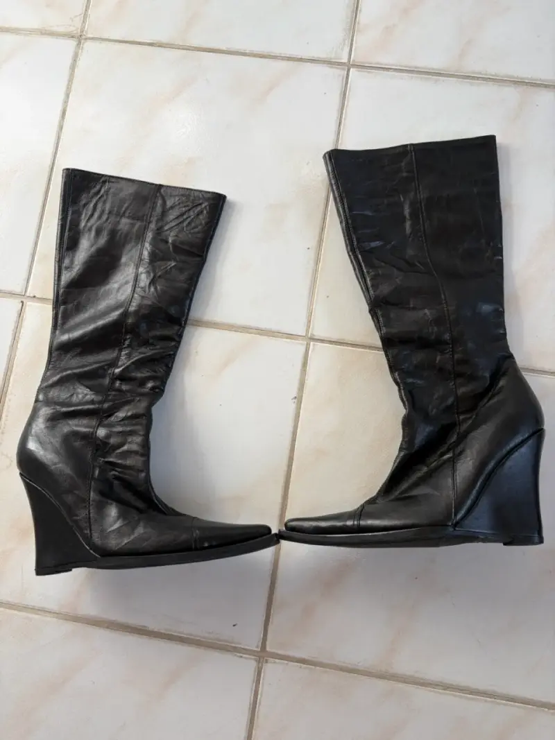 Botas de cuero negras elegantes - 5