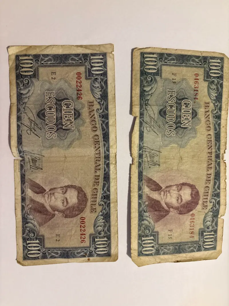 Billetes antiguos de 100 Escudos