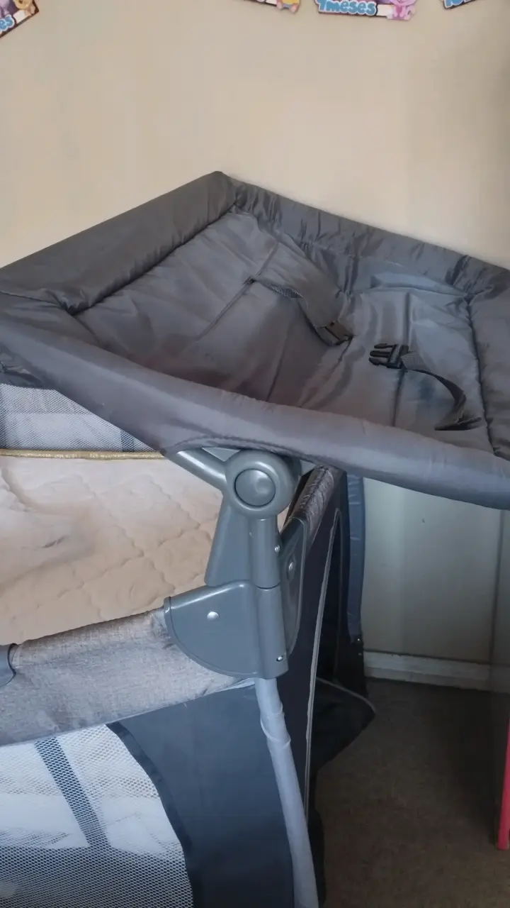 Cuna corral para bebé gris - 3
