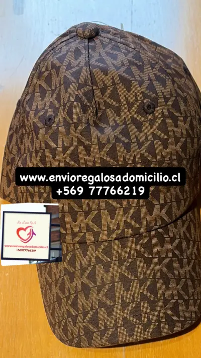 Gorra marrón con patrón MK original - miniatura 1