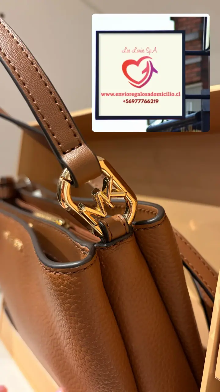 Cartera de cuero marrón MK - 1