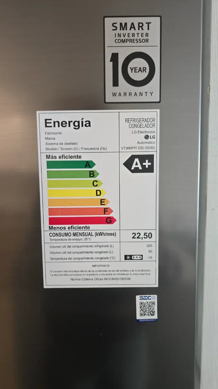 Refrigerador LG no Frost 375lt. gris con garantía - 5
