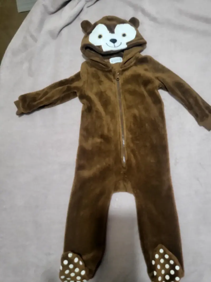 Pijama enterizo de osito café