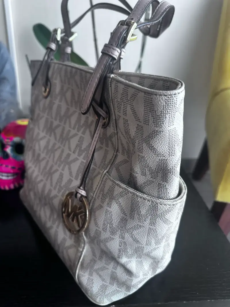 Cartera beige con logo MK original - 2