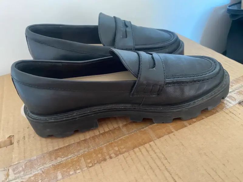 Zapatos mocasines negros de cuero - 3
