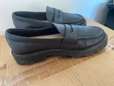 Zapatos mocasines negros de cuero - miniatura 3