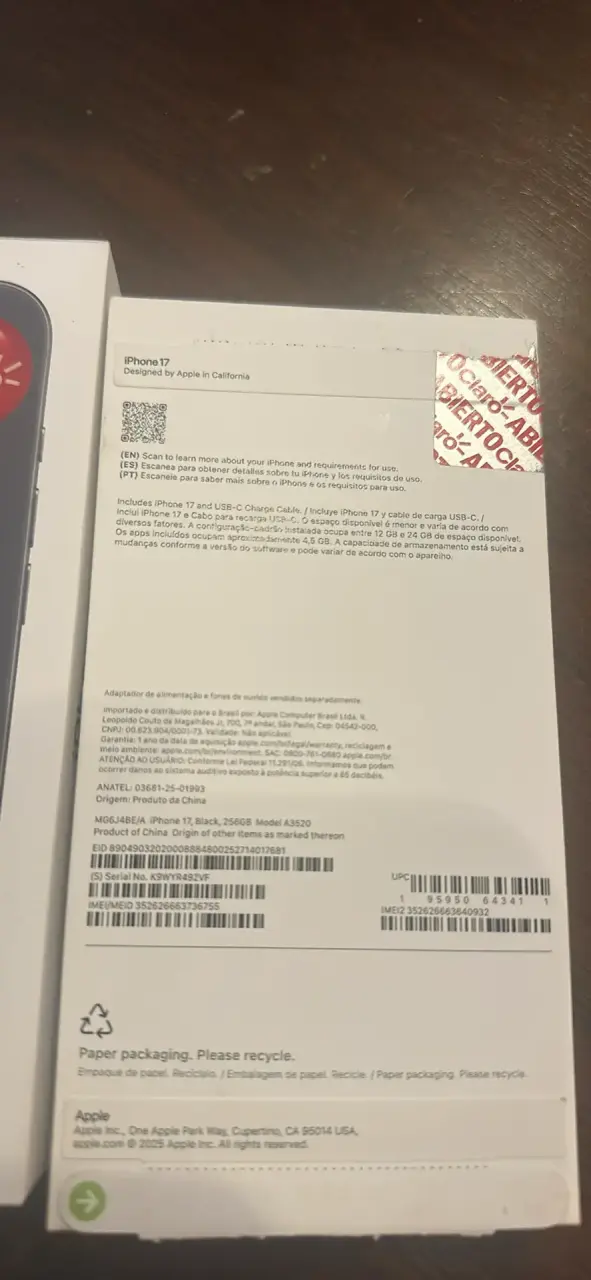 iPhone17 256 gb nuevo sin uso con caja - 5