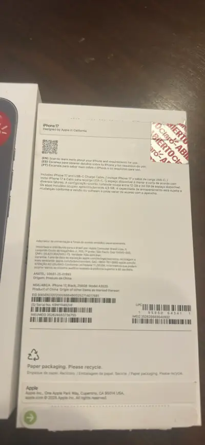 iPhone17 256 gb nuevo sin uso con caja - miniatura 5