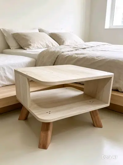 Mesa de centro de madera clara. - miniatura 1