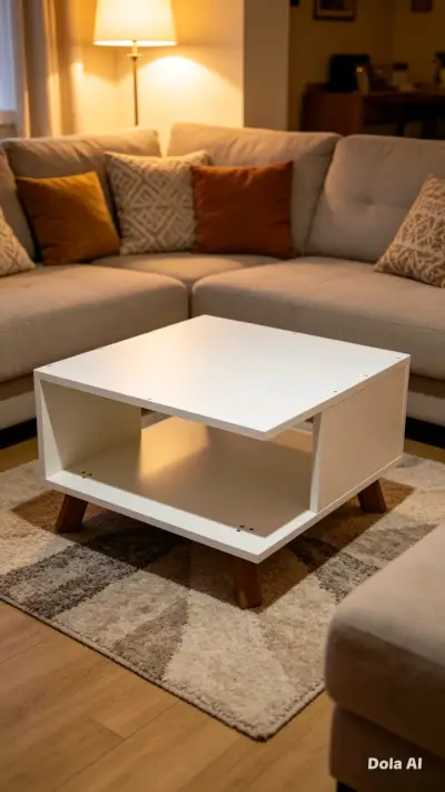 Mesa de centro blanca moderna - miniatura 2