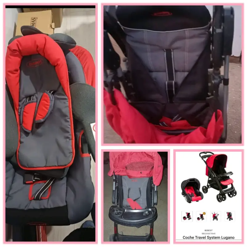 Silla de auto para bebé roja - 4