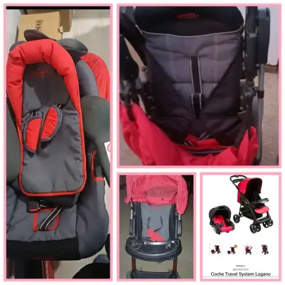 Silla de auto para bebé roja - miniatura 4