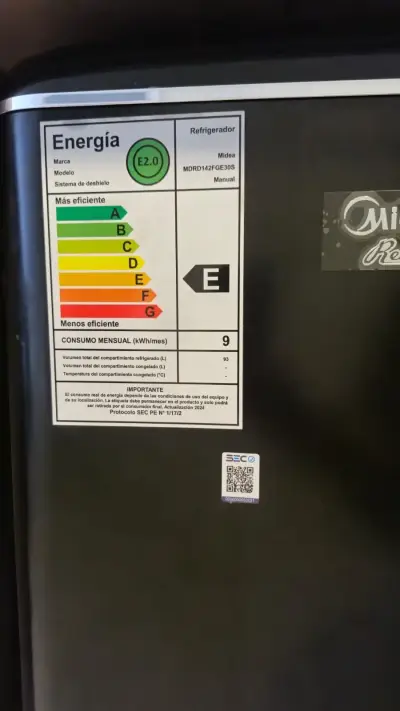 Frigobar frío directo 93lt negro Midea - miniatura 2
