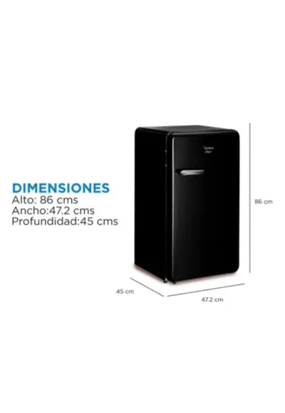 Frigobar frío directo 93lt negro Midea - miniatura 6