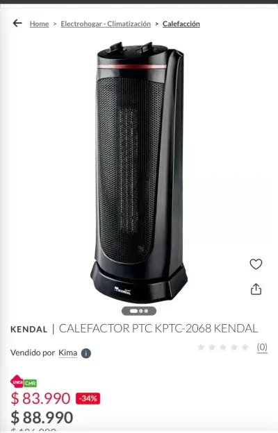 Calefactor Kendal PTC KPTC-2068 - miniatura 1