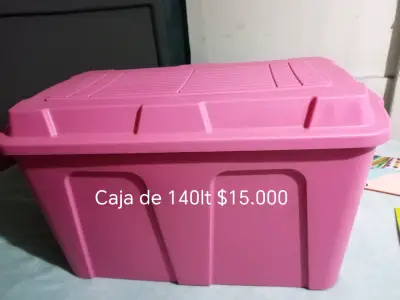 Caja organizadora rosa 140lt - miniatura 1