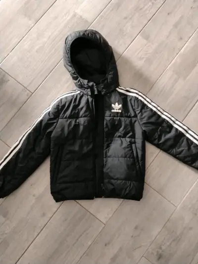 Chaqueta niño negra con capucha Adidas - miniatura 1