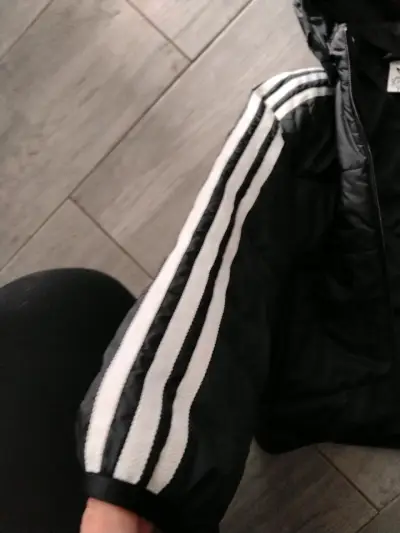 Chaqueta niño negra con capucha Adidas - miniatura 3